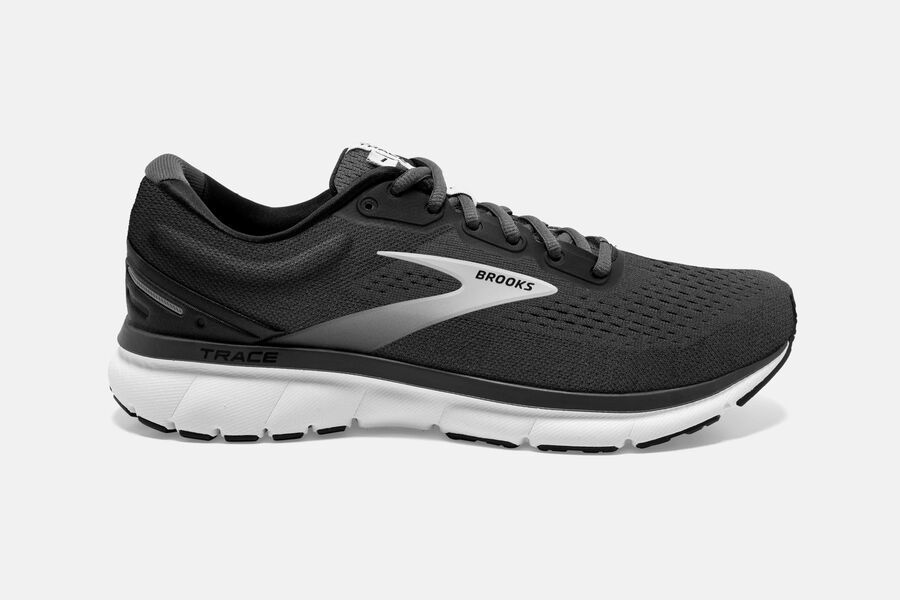 Trace Road Brooks Running Shoes NZ Mens - Black/Grey - VYOPAS-389